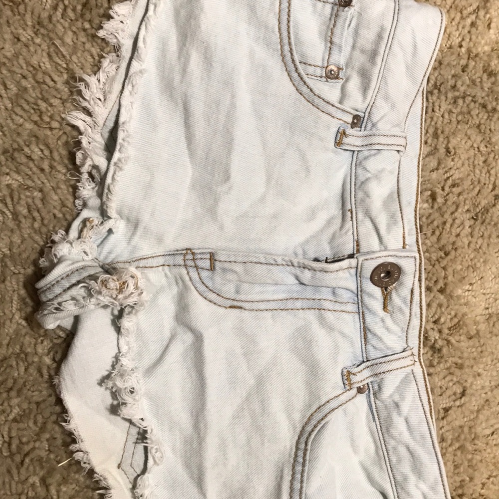 Light denim shorts